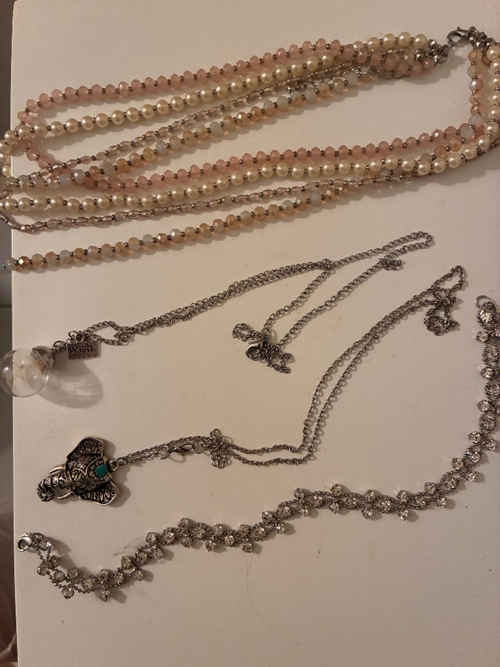 Costume jewelry necklaces